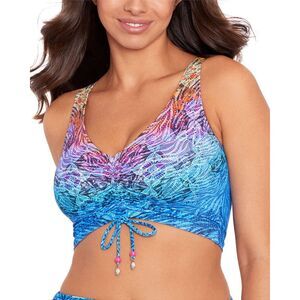 Skinny Dippers Womens Namaste Shirr Thing Bikini Top